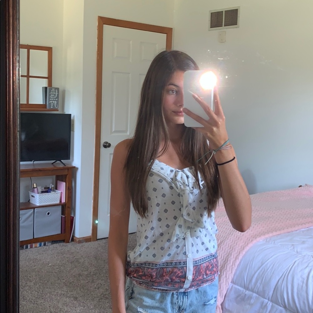 cute ruffled tank